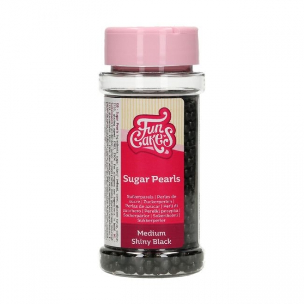 Sugar Pearls - Shiny Black 4mm